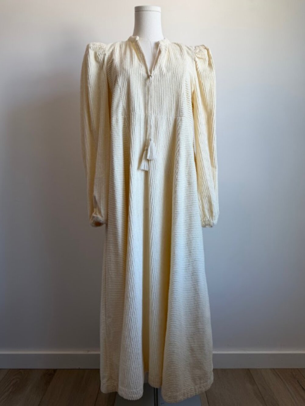 NWOT byTiMo Corduroy Midi Dress Cottagecore V-Neck Boho Size M